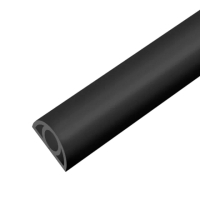 【HOME+】PVC軟膠線槽 寬2公分x5米 黑色/灰色/白色 電線槽 地面走線 B-CD20x5(壓條配線槽 電線收納)