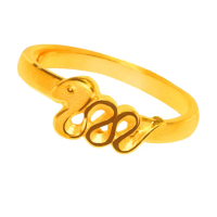 【元大珠寶】黃金戒指9999十二生肖平安蛇 純金戒指(0.79錢正負5厘)