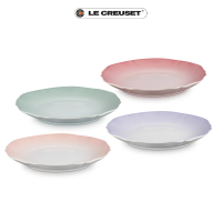 【Le Creuset】凡爾賽花園系列瓷器圓盤 25cm(淡粉紅/淡粉紫/櫻花粉/湖水綠)