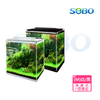 【SOBO 松寶】頂濾式ㄇ型套缸M-黑白兩色可選(約38.5x24x39.5cm魚缸)