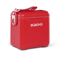 Igloo 11 Quart Tag Along Too Hard Side Cooler Red Car Refrigerator Freezer Camping