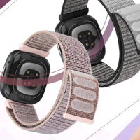 Strap for Fitbit Versa 3 4 band accessories Nylon loop replacment Breathable Sport belt Correa Bracelet Fitbit Sense 2 band