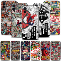 Case For Apple iPhone 15 14 13 12 11 Pro Max Mini X XR XS Max 7 8 Plus Marvel Avenger Heros SpiderMan 3 Comics