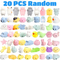 20PCS Mochi Squishies Kawaii Anima Squishy Toys For Kids Antistress Ball Squeeze Party Favors Stress Relief Toys Birthday Gift
