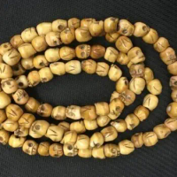 YAK BONE SKULL Prayer Beads Necklace ! Tibetan Buddhist Mala shaman Rosary 108
