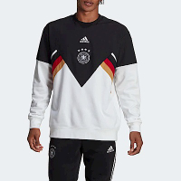 Adidas Dfb Icon Cr Swt [HF4064] 男 長袖 上衣 德國國家隊 足球 世足賽 黑白