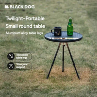 Nature-hike BLACKDOG Camping Table Folding Three-Legged Bracket Round Tea Table Height Adjustable Outdoor Picnic Portable Table