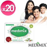 【Medimix】阿育吠陀百年經典美膚皂20入(深綠125gx20)