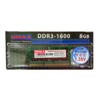 UMAX DDR3-1600 8GB (1.35V低電壓) 筆記型記憶體