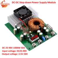 DC-DC Step-down Power Supply Module DC 25-90V 1000W 50A Constant Voltage Constant Current Buck Converter Power Voltage Regulator