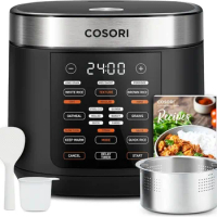 COSORI Rice Cooker Maker 18 Functions Multi Cooker, Stainless Steel Steamer, Warmer, Slow Cooker, Sauté, Timer, Small &amp; Mini