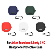 Silicone Headphone Protective Cover Dustproof Shockproof Wireless Earphone Case Washable for Anker Soundcore Liberty 4 NC