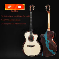 New all-solid wood Merida SADHU acoustic guitar 41-inch spruce top mahogany acoustic guitar