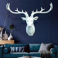 鹿頭壁掛歐式背景牆創意北歐風格裝飾掛件客廳牆面臥室辦公室掛飾