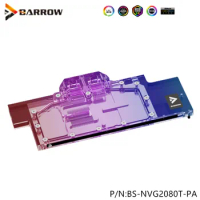 Barrow 2080ti 2080 GPU cooling water block, full cover radiator, founder version Nvidia RTX2080Ti / 2080, BS-NVG2080T-PA