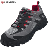 LARNMERN Safety Shoes Mens Sneakers Steel Toe Anti-Slip Work Shoes Hiking Boots Pria Wanita LM170128