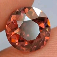 Natural Orangy Pink Zircon 2.40ct NTD Super Crystal Full of Dispersion Batu Permata Elegan untuk Per