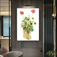 [COD] [tiktok]Product canvas print picture with flower painting frame wall pictures home decor PVC f