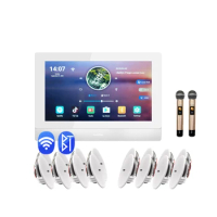 Smart Android 8.1 WiFi Multiroom Audio System Wall Mount Amplifier Karaoke System Combo With Speaker