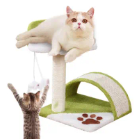 Cat Scratcher Post Cat Teaser Toy Cat Teaser Ball Kitten Scratcher Toy Sisal Scratch Board Claw Grinding Sisal Cat Tree Tower