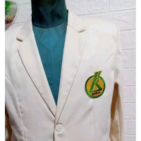 Jas Blazer PATELKI pria dan wanita Keren Kain Panjang Jaket Kantor Formal Casual Hitam Kerja Putih C