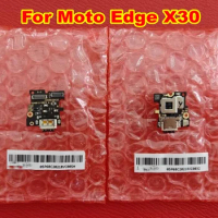 Original MIC USB Charging Port Charge Board For Motorola Moto Edge X30 Plug Microphone Flex Cable Plate Phone Replacement