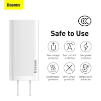 Củ sạc Baseus GaN2 lite quick charger 65W (Type C+ USB Port) - CCGL- hàng chính hãng