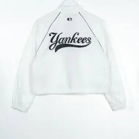 Jaket MLB NY YANKEES SIGNATURE BACK BLACK WHITE ZIP TRACK JACKET 100% ORIGINAL Size S