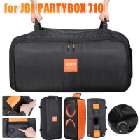 Waterproof Foldable Carrying Case for JBL PARTYBOX 710 Speaker Shoulder Bags Large Capacity Shockproof Travel Zipper Storage Box