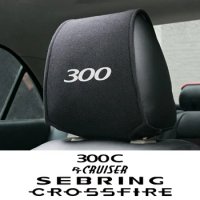 Car Headrest Cover For Chrysler 300 300C PT Cruiser Voyager Sebring Pacifica 2004 Crossfire 200 2015 Aspen Neon Auto Accessories