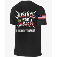 เสื้อยืด “JUSTICE FOR ZARA QAIRINA” ปี 2025 จากมาเลเซีย ผ้าฝ้าย ไซซ์ S และ 5XL