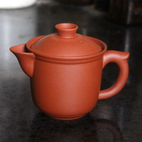 早期中國宜興款老杯子紫砂帶蓋過濾茶杯公道杯160CC小壺養生老泥
