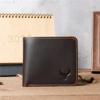 Handmade Pure Leather Men Wallets Bifold Personalised Engraved Wallet Genuine Leather Mens Wallet
