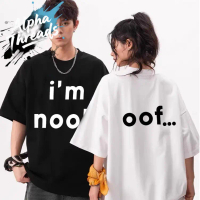 (จัดส่งตลอด 24 ชั่วโมง)Alpha Threads เสื้อยืด I'm noobใส่แล้วไม่มี noob M-3XL COTTON100