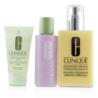 倩碧 Clinique - 三步驟護膚系列(肌膚類型2):平衡修護奇蹟乳 小黃油+溫和潔膚水2號+三步驟洗面膠