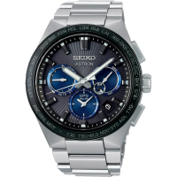 【SEIKO 精工】Astron GPS衛星定位雙時區鈦金屬手錶 母親節 送禮 禮物(SSH119J1/5X53-0BV0D)