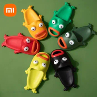 Xiaomi New Cute Frog Slippers Female Male Summer Cartoon Shoes Non Slip Thick Soled Indoor Bathroom Outdoor Beach Funny Slipper