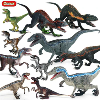 Oenux Jurassic Indominus Rex Blue Velociraptor Indoraptor Action Figures Open Mouth Dinossauro Animals Model Collection Kid Toy