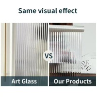 Promo Guncang Sticker Kaca Fluted Moru 3D Reeded Glass Sticker Decorative Window Film Dekorasi Kaca 