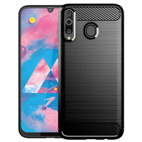 Shockproof Silicone Case for Samsung M30 Galaxy A40S Carbon Fiber Back Cover for galaxy m30 a40s Brushed Matte Cases