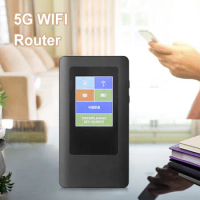 5G WiFi6 Portable Router Dual Band 2.4G/5.8G 5G Wireless Router SIM Card Pocket MiFi Modem 4000mAh Wide Coverage