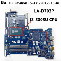 For HP Pavilion 15-AY 250 G5 15-AC Laptop Motherboard BDL50 LA-D703P I3-5005U CPU DDR3