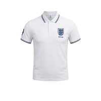England Player No.9 เสื้อโปโลฟุตบอลผู้ชาย สีขาว