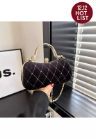 Vedlyn Vedlyn Scarlett Tas Pesta Wanita Clutch Beludru Elegan – Black