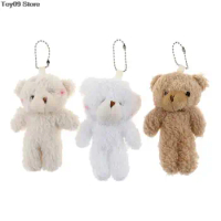 2Pcs 12cm Bear Plush Toys Mini Teddy Bear Dolls Small Gift for Party Wedding Present Pendant Cute Plush Toy Keychain Pendant