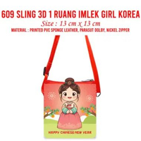 Sling 3D Tas Selempang Imlek Lucu Souvenir Lebaran Natal Imlek 609 Cewe Korea