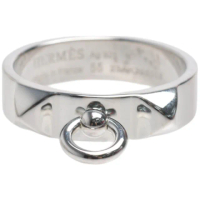 【Hermes 愛馬仕】經典Collier de chien系列鉚釘造型925純銀戒指(小-銀色H115607B-ARG)