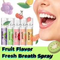 Freshing Breath Fruit Flavor Spray Cool Mouth Freshener Remove Bad Breath Oral Care Portable Work Travel Lasting Sweet Spray
