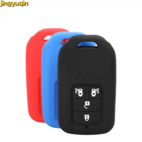 Jingyuqin Smart Silicone Key Cover Case For Honda Accord Civic CRV City CR-V HRV Jade HR-V Odyssey Spirior Vezel 2015-2018