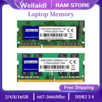 DDR2 DDR3 DDR4 2GB 4GB 8GB SODIMM Memory RAM Notebook Laptop Memories 667 800 1066 1333 1600 1866 2133 2400 2666MHz Universal